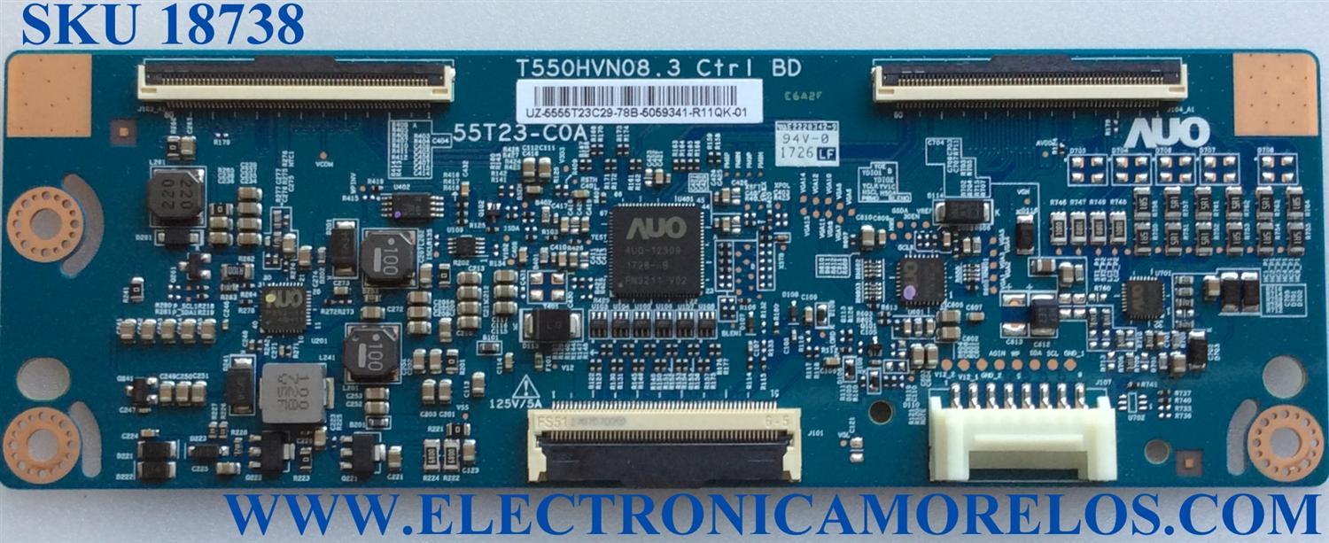 T-CON PARA TV SAMSUNG / NUMERO DE PARTE BN96-35413A / 5555T23C29 / 55.55T23.C29 / T550HVN08.3 CTRL BD / 55T23-C0A / SUSTITUTA 55.55T23.C22 / 5555T23C22 / PANEL CY-GJ055BGAVYH / MODELOS UN55J5300 / UN55J5500 / LH55RHEE / HG55ND / MAS MODELOS EN DESCRICIÓN